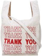 Gelareh Mizrahi 'thank You' Print Shopping Bag - White