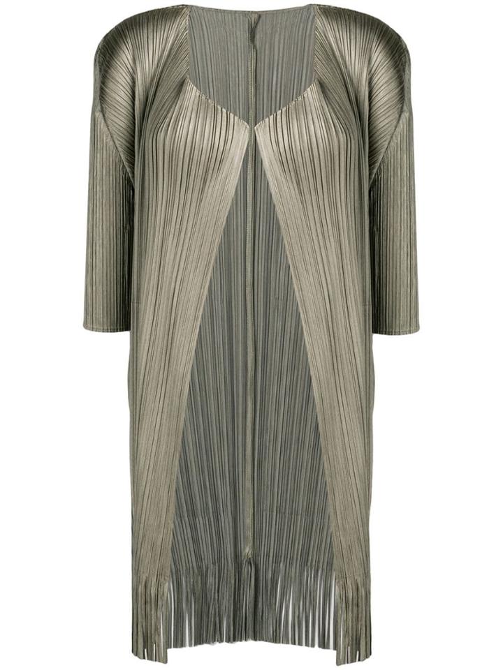 Pleats Please By Issey Miyake Pleated Jacket - Green