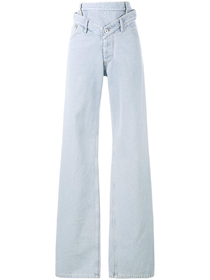 Y / Project High Waisted Oversized Jeans, Women's, Size: Small, Blue, Cotton
