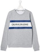 Calvin Klein Kids Printed Logo Sweatshirt - Grey