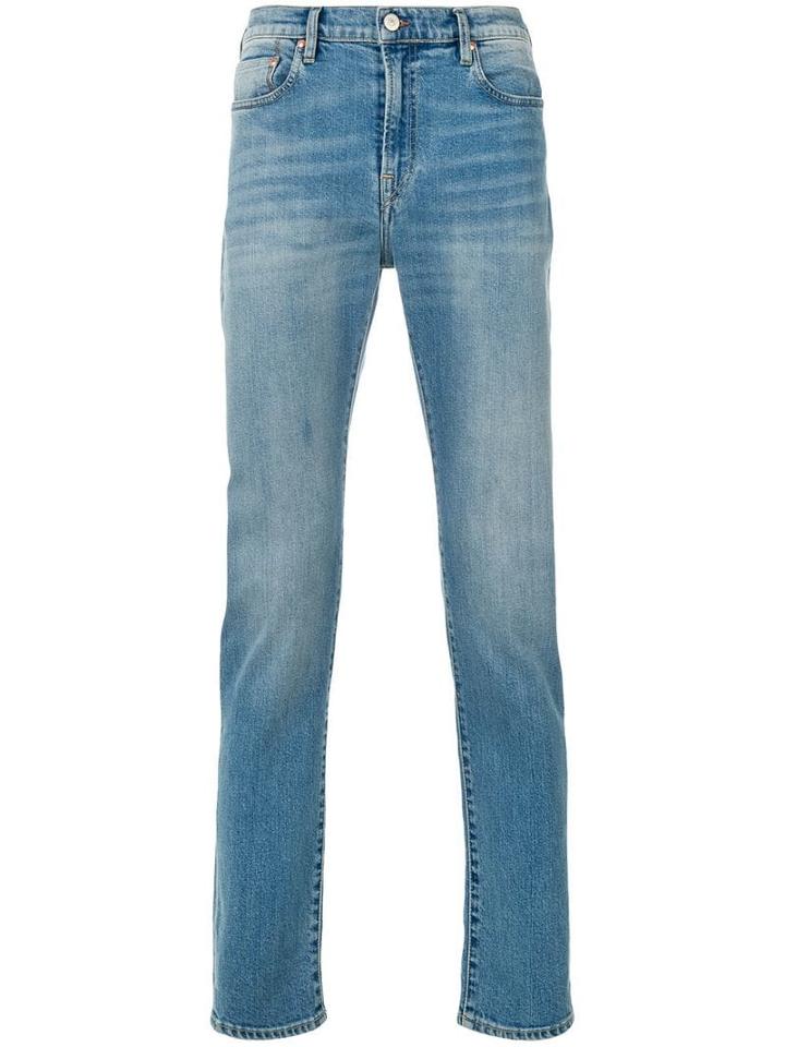 Ps Paul Smith High Rise Straight Stonewashed Jeans - Blue