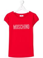 Moschino Kids Logo Patch T-shirt - Red