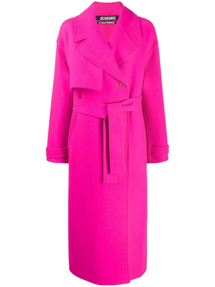 Jacquemus Sabe Oversized Trench Coat - Pink