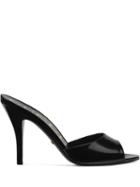 Gucci Sandalo Slider In Pelle Con Tacco - Black
