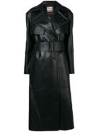 Roberto Cavalli Fringe Trim Trench Coat - Black