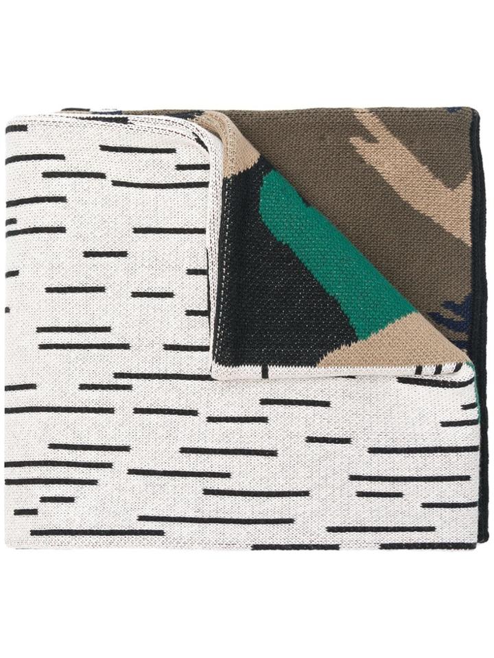 Gosha Rubchinskiy Jacquard Knitted Camouflage Scarf - Green