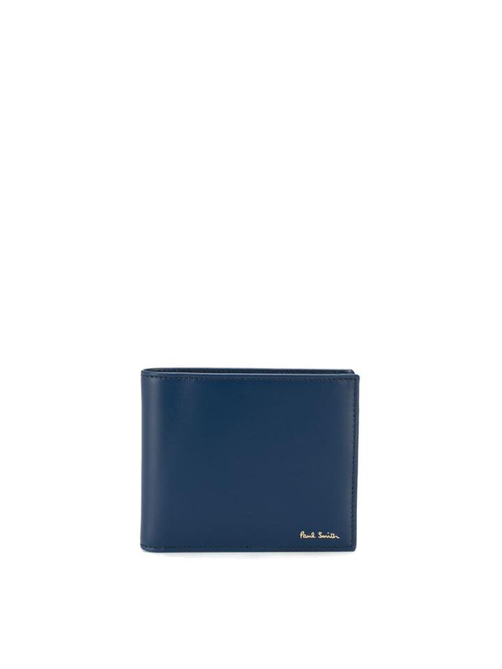 Paul Smith Logo Bi-fold Wallet - Blue