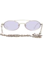 Linda Farrow Oval Frame Sunglasses - Silver