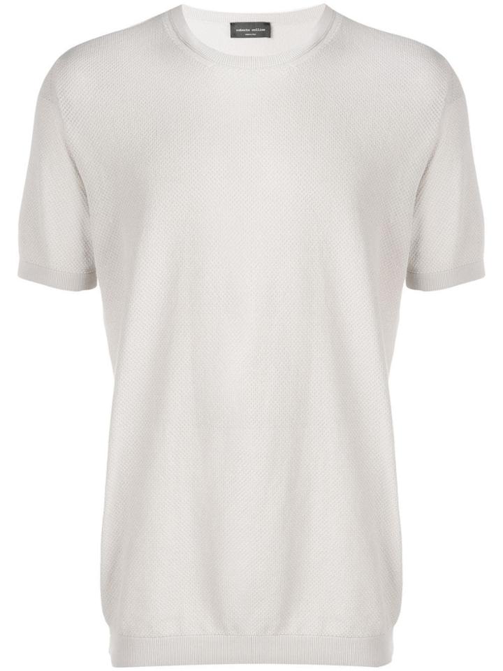 Roberto Collina Micro Texture T-shirt - Neutrals