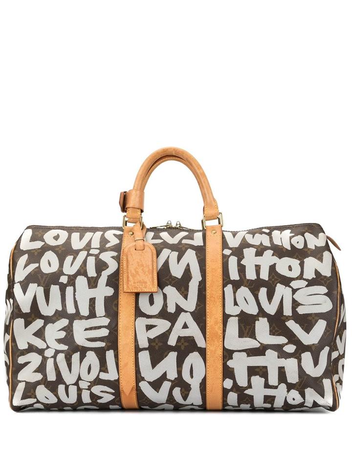 Louis Vuitton Vintage Keepall 50 Graffiti Bag - Brown