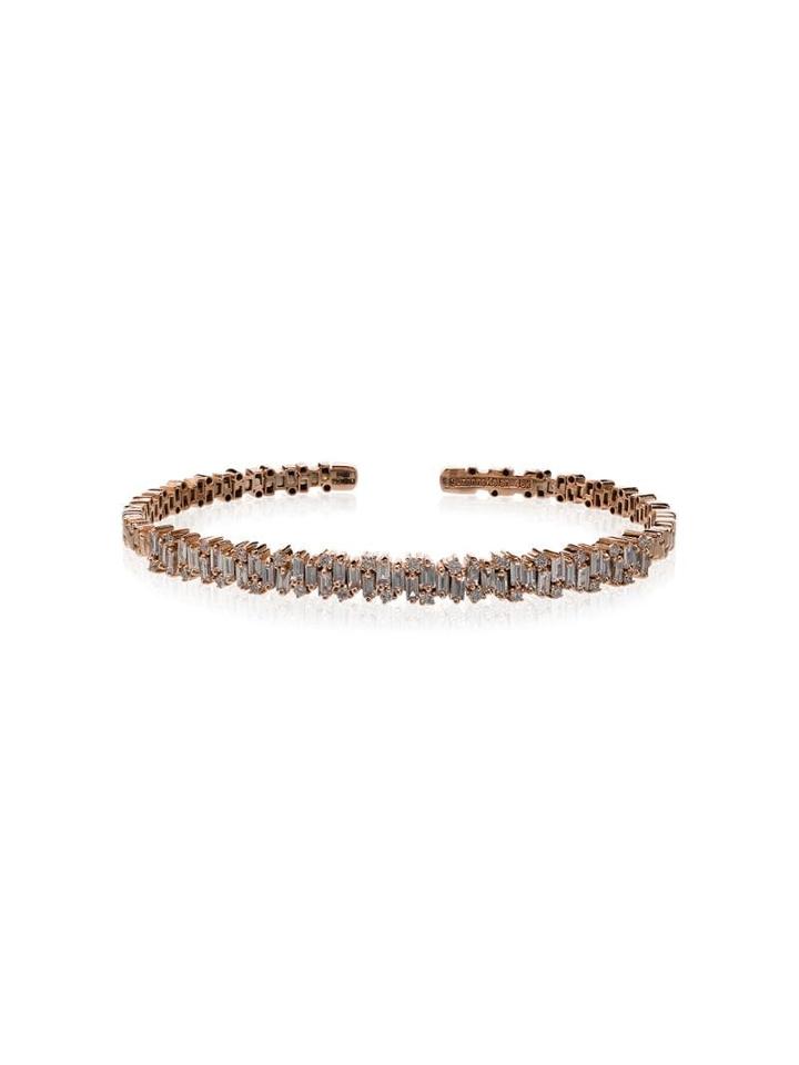 Suzanne Kalan 18k Rose Gold And Diamond Firework Bracelet