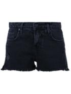 Nobody Denim 'split' Raw Edge Denim Shorts, Women's, Size: 28, Black, Cotton