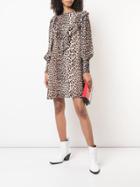 Ganni Leopard Print Dress - Multicolour