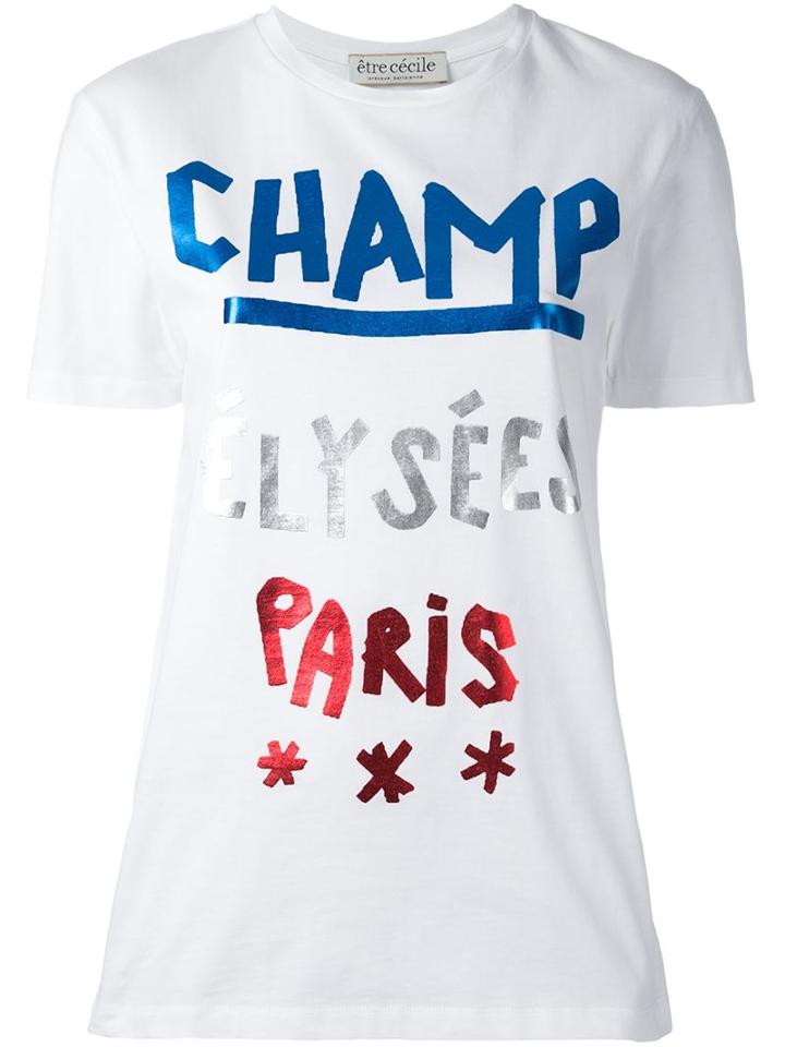Être Cécile 'champs Elysees' Print T-shirt