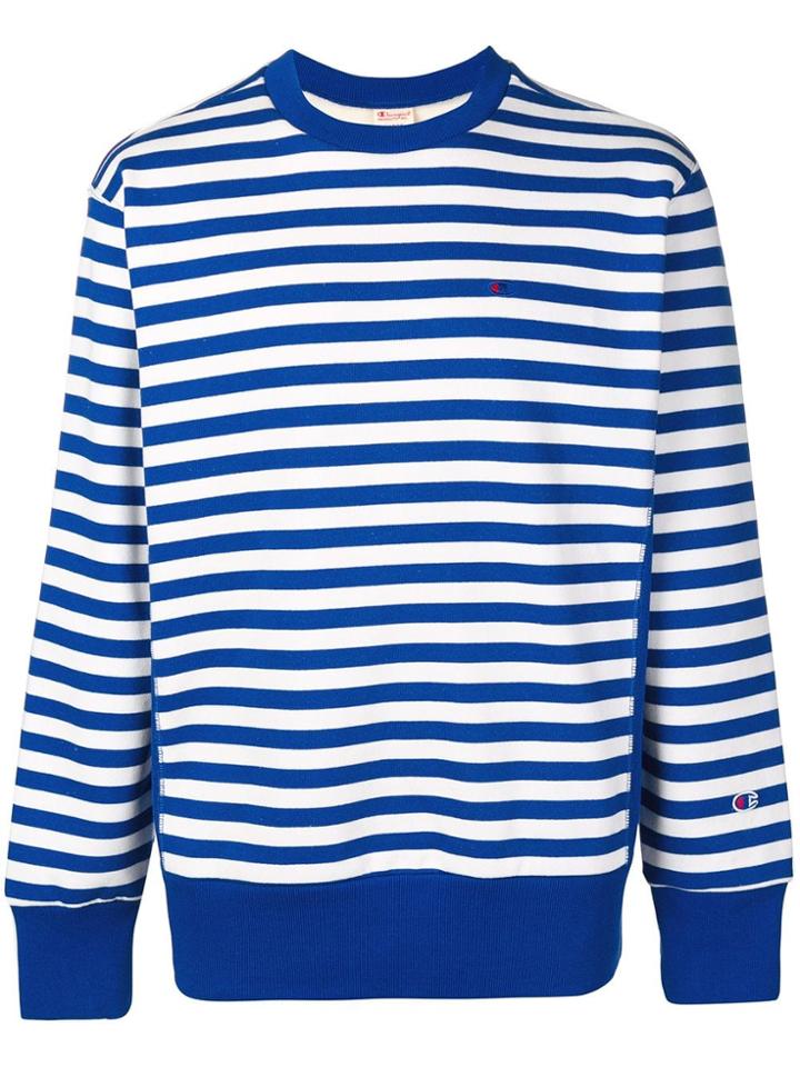 Champion Striped Knit Sweater - Blue