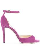 Jimmy Choo Annie 100 Sandals - Pink & Purple
