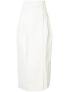Anna October High-waisted Long Skirt - White