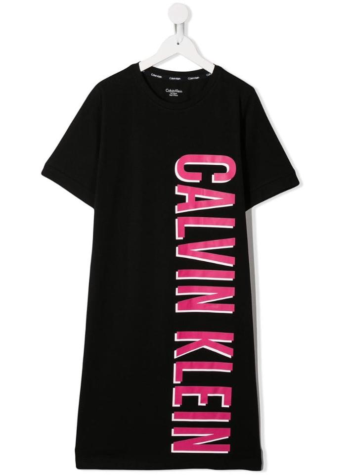 Calvin Klein Kids Logo T-shirt Dress - Black