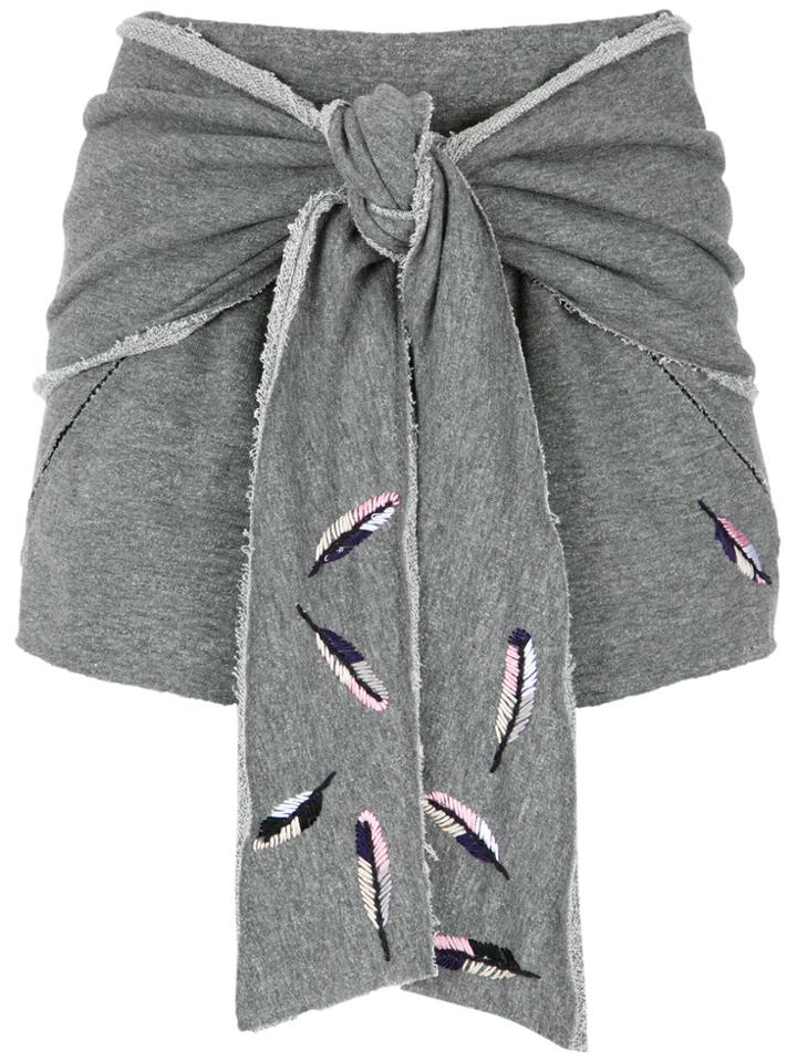 Andrea Bogosian Embroidered Sweat Shorts - Grey
