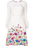 Oscar De La Renta - Multicolour Floral A-line Skirt - Women - Silk - 0, White, Silk