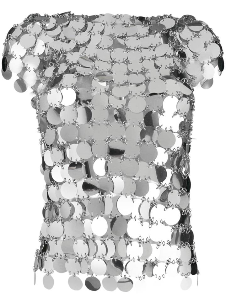 Paco Rabanne Paillette T-shirt - Metallic
