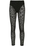 Adam Selman Sport Star-print Leggings - Black