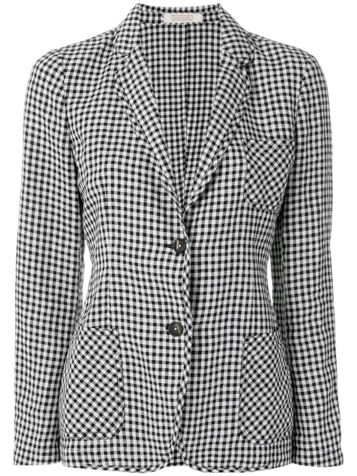 Massimo Alba Gingham Blazer - Black
