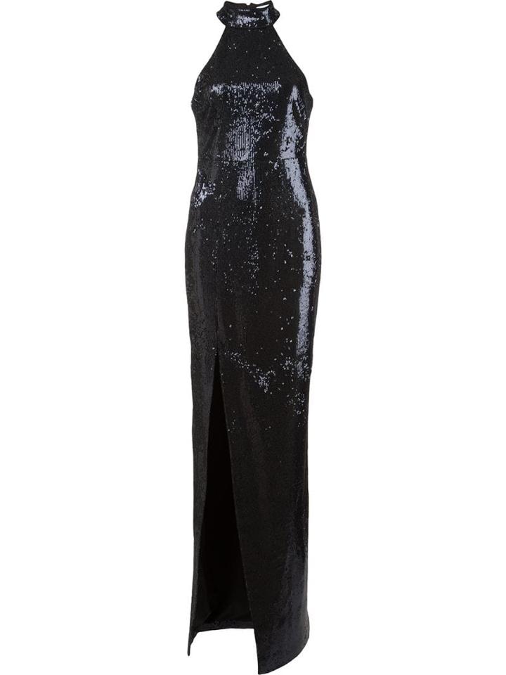 Likely Sequin Evening Dress - Black