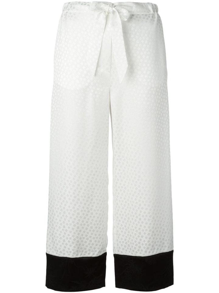 Alexander Mcqueen Jacquard Straight Leg Trousers - White