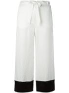 Alexander Mcqueen Jacquard Straight Leg Trousers - White