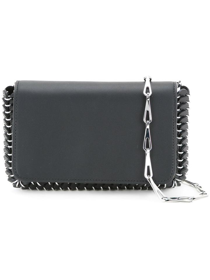 Paco Rabanne - Studded Trim Shoulder Bag - Women - Calf Leather - One Size, Black, Calf Leather