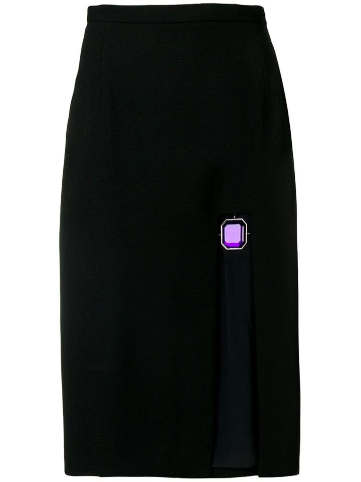 Christopher Kane Jewel Split Skirt - Black