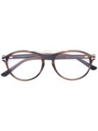 Tom Ford Eyewear Round Frame Glasses, Brown, Acetate/metal
