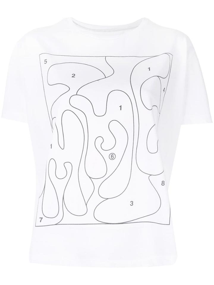 Mm6 Maison Margiela Colouring Print T-shirt - White