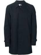 Burberry London Single Breasted Short Coat, Men's, Size: 48, Blue, Cotton/viscose