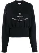Palm Angels Sensitive Content Graphic Print Sweatshirt - Black