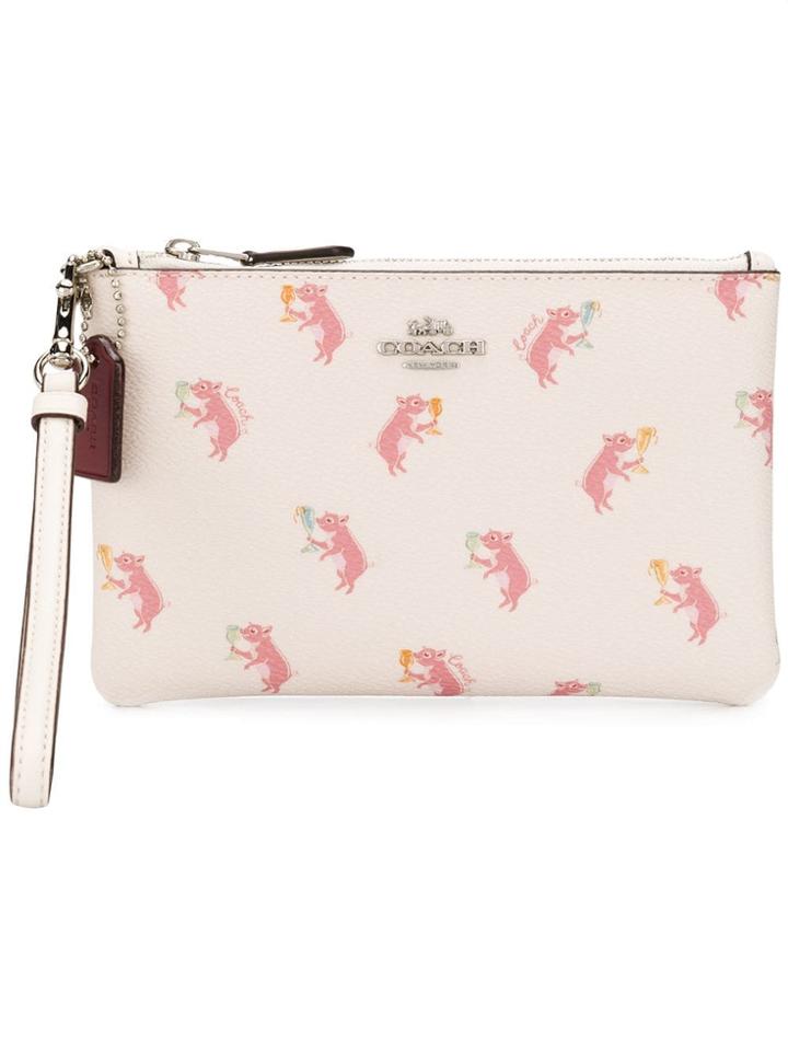 Coach Small Wristlet Clutch - White
