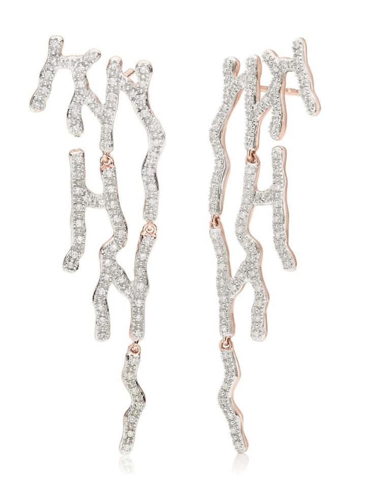 Monica Vinader Rp Riva Waterfall Cocktail Diamond Earrings - Metallic