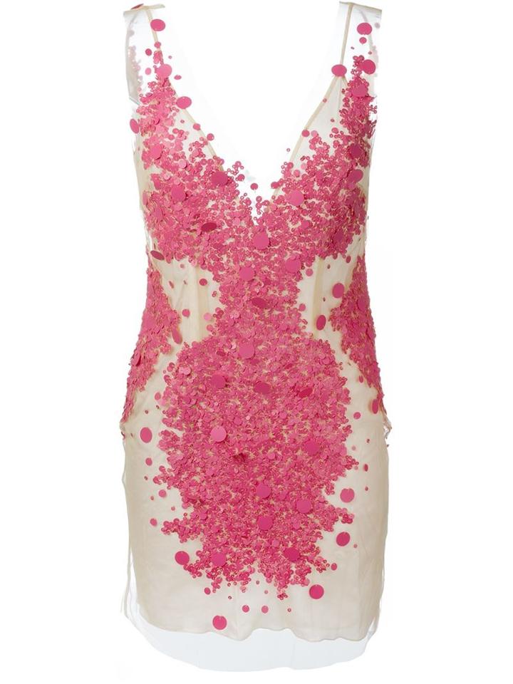 Amen Sequinned Tulle Mini Dress