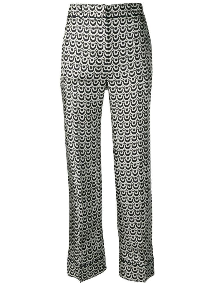 's Max Mara Optical Print Creased Trousers - Blue
