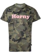 Gcds 'horny' T-shirt, Men's, Size: Xs, Green, Polyester/cotton