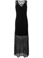 Essentiel Antwerp Sheer Polka Dot Layer Dress, Women's, Size: 8, Black, Polyamide/polyester/spandex/elastane