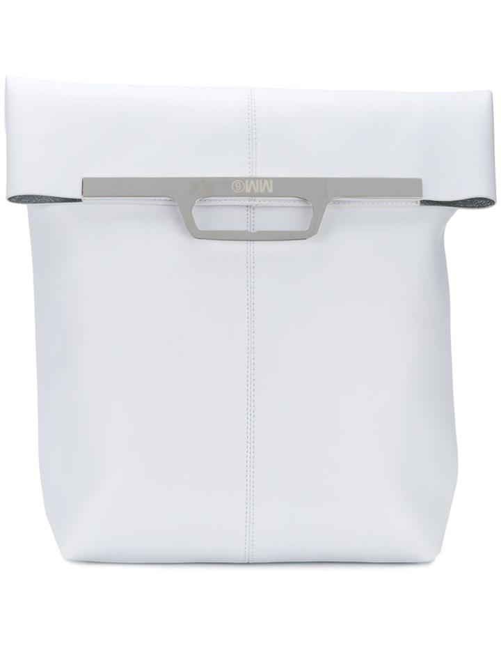 Mm6 Maison Margiela Foldover Top Backpack - White