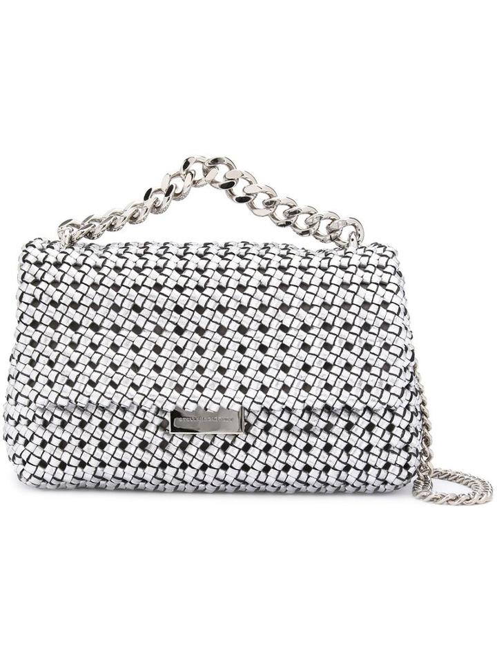 Stella Mccartney Becks Weaved Shoulder Bag, Women's, Grey, Artificial Leather