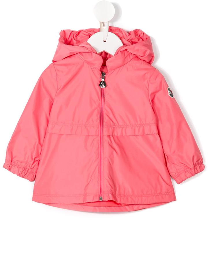 Moncler Kids Zipped Rain Jacket, Infant Girl's, Size: 9-12 Mth, Pink/purple