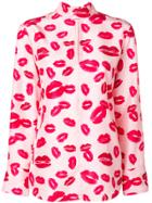 Nina Ricci Lip Print Shirt - Pink & Purple