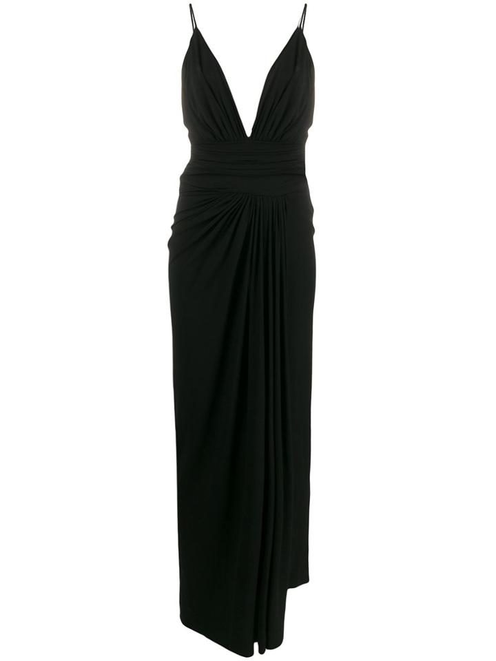 Alexandre Vauthier V-neck Gathered Dress - Black