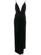Alexandre Vauthier V-neck Gathered Dress - Black