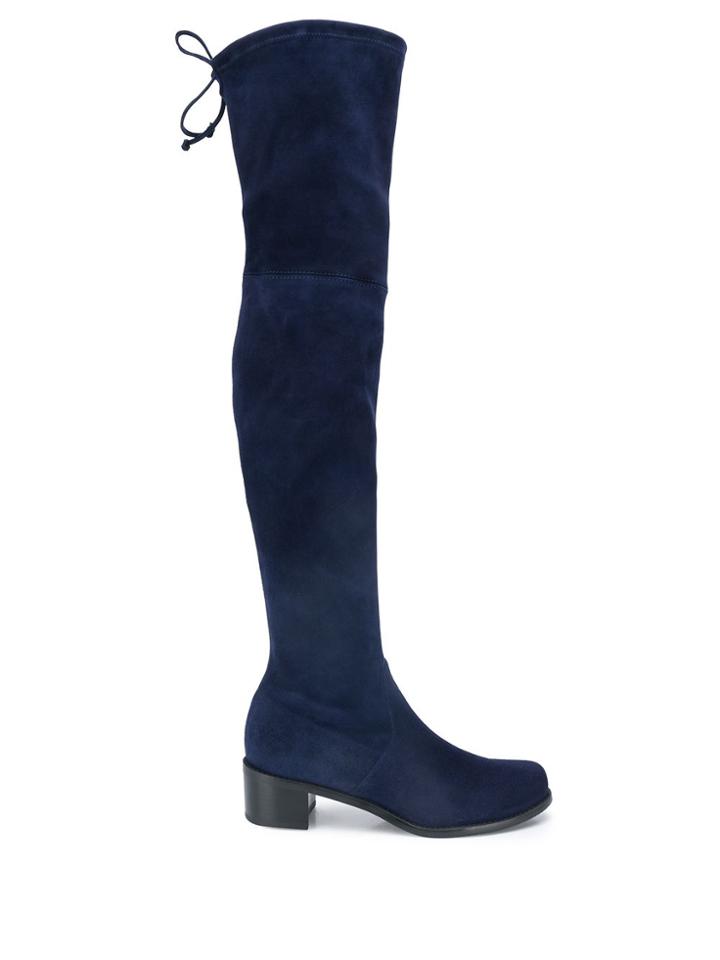 Stuart Weitzman Plain Over-the-knee Boots - Blue