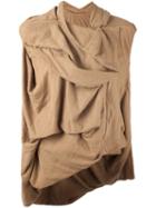 Rick Owens Drkshdw Rumpled Jumper, Women's, Size: Small, Nude/neutrals, Cotton
